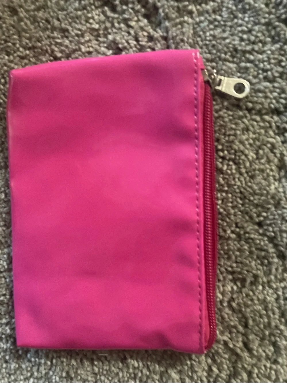 Modella Bright Pink Zip Cosmetic Pouch